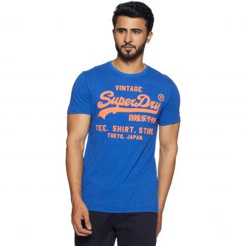 Superdry Shirt Shop Lite tee, Camiseta de Tirantes para Hombre, Azul