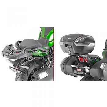 GIVI Monorack para Kawasaki Ninja H2 SX (2018-2021) con maletín superior compatible con sistemas Monokey y Monolock
