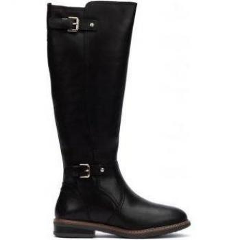 Pikolinos Aldaya W8J-N9621 Botas de Piel para Mujer con Cremallera y Forro de Pelo en Color Negro