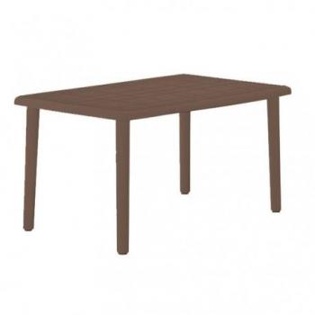Mesa Olot 140x90 cm. Blanca cm. Wengué
