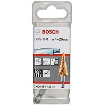 Bosch 2 608 587 433 - Brocas escalonadas HSS-TiN - 4-20 mm, 70,5 mm