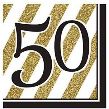 16 Servilletas 50 años - Única