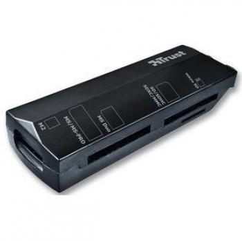 Trust 21999 - Teclado QWERTY Español con Lector de DNI, Compatible con Tarjetas DNIE y Smartcards, 12 Teclas Función Multimedia, Cable de 1.5M, Color Negro