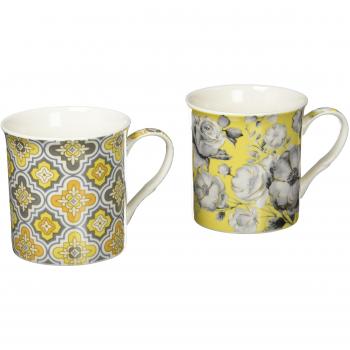 R2S 178tcyb Trend & Colors – Juego de 2 tazas 30 cl porcelana amarillo 30 x 15 x 15 cm) 2 unidad