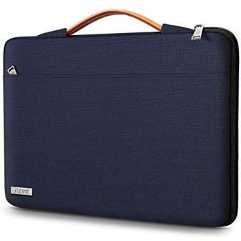 TECOOL Funda Ordenador Portátil para 2018-2020 MacBook Air/Pro 13 Pulgadas, 12.3 Surface Pro 7/6, HP Envy 13, DELL XPS 13, 12.9 iPad Pro Tableta Bolsa con Mango Retráctil, Azul Oscuro