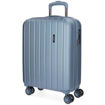 Movom Wood Maleta de cabina Gris 40x55x20 cms Rígida ABS Cierre TSA 38L 3,2Kgs 4 Ruedas dobles Extensible Equipaje de Mano
