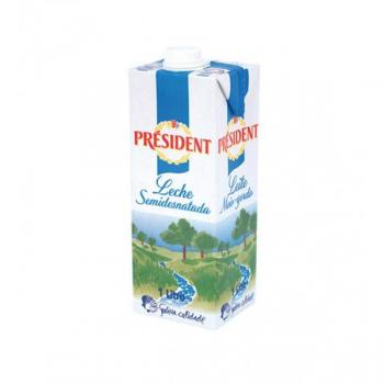 Leche semidesnatada President 1 L.