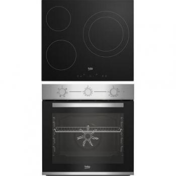 CONJUNTO BEKO BBSE12120XD, Horno+Vitro, 3 Zonas