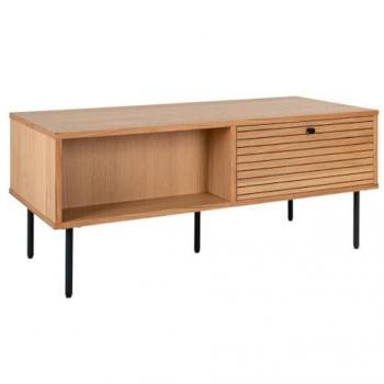 Mesa de Centro Kyoto Epikasa, Metal y Madera, Marrón, 100x50x45 cm