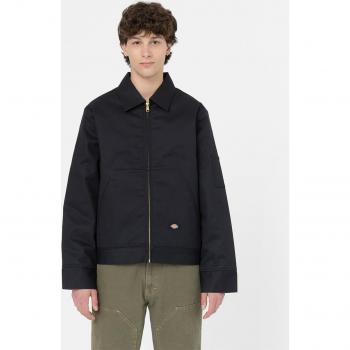 Chaqueta Lined Eisenhower Negro de Dickies para hombre - Icónica, con forro, diseño clásico, color negro
