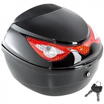 TecTake Universal baúl de Moto Scooter Maleta Motocicleta topcase Negro 38x40x30cm