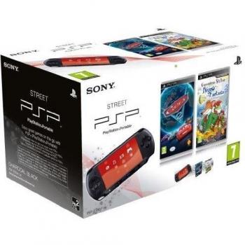 PSP - Console E1004 + Cars 2 + Geronimo Stilton [Bundle] [Importación italiana]