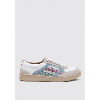 Morrison DYLAN Zapatillas Bajas Mujer Blanco con diseño impreso, talla 40
