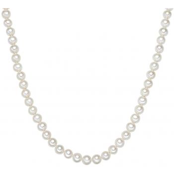 Collar de Perlas de Agua Dulce en Plata Esterlina para Dama - Perlas Cultivadas Blancas 9 mm, Tamaño 40 cm