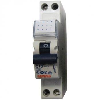 Interruptor Magnetotérmico Compacto 1P+N C10 4,5kA 1M Gewiss GW90026