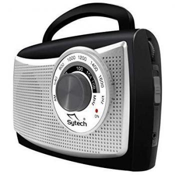 Sytech SY-1652PL Radio Am/FM Portátil, AC/DC, 500MW, Color Gris