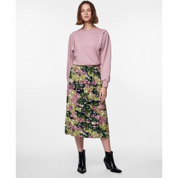 Falda midi estampada de camuflaje de Pieces