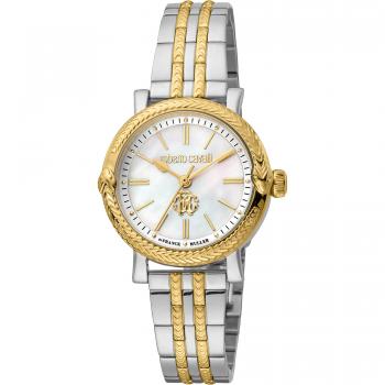 Roberto Cavalli by Franck Muller Women's Two-Tone Stainless Steel Analog Watch with Mother of Pearl Dial - RV1L193M0081