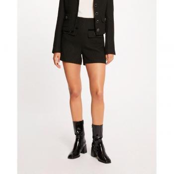 Short de mujer recto Morgan con detalles de terciopelo