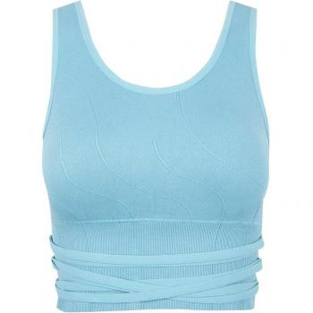 Top deportivo Bra Born Living Yoga Wave Nice Blue Sujeción Alta
