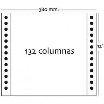 Fabrisa caja 2500 hojas papel continuo 1 hoja 70 g. 380 x 12 pautado azul
