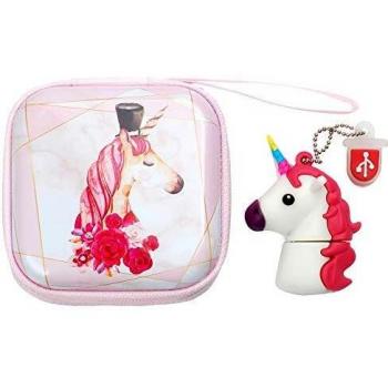 LEIZHAN Memoria USB 32GB,Pendrive USB 2.0 Flash Drive Impermeable Animal Silicona Unicornio Regalo para Niños,Estudiantes