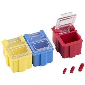 Neolab 1997 Micro Magnet Swizzle Stick Stirrers, Set de 6 PTFE 5 mm x 2 mm x 7 mm x 2 mm/10 mm x 3 mm, rojo/azul/amarillo