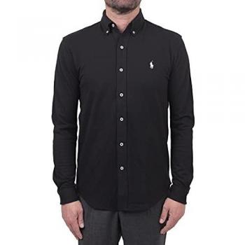 Polo Ralph Lauren Men's Featherweight Mesh Casual Shirt, Black
