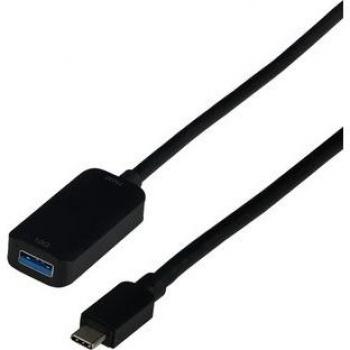 Cable USB 3.2 Gen2 10 Gbps de extensión 5m, conector Tipo-C macho a Tipo-A hembra