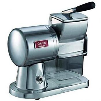 Ariete Gratí Superior - Rallador eléctrico profesional, 350 W, motor de inducción, tolva XL extraíble, color plata