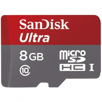 SanDisk Ultra - Tarjeta de Memoria microSDHC UHS-I de 8 GB