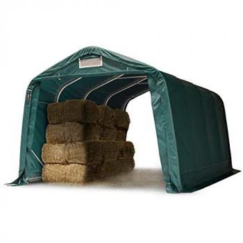Refugio de pastizal Toolport 3,3x4,8 m impermeable lona PVC 800N verde