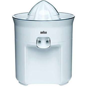 Exprimidor Eléctrico Braun TributeCollection CJ3050, 60W, con Sistema Antigoteo y Tapa Incluida, Color Blanco, Apto para Lavavajillas