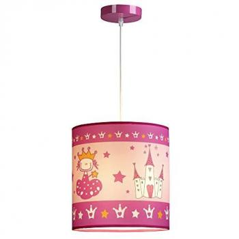 Lámpara de Techo Infantil Rosa Princesa Colgante Plástico E27