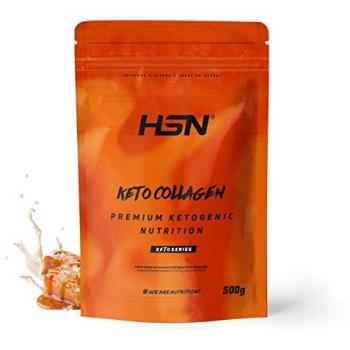 Colágeno Hidrolizado Bovino Keto Sabor Caramelo Salado 500 g - 25 Tomas | Edulcorado con Stevia, Sin Gluten, Sin Lactosa, No-GMO