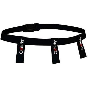 OXSITIS Adjustable Running Bib Belt with Reflective Strips and Secure Pockets