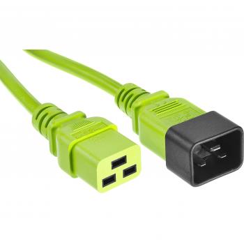 Cable de Alimentación C19 a C20 Verde 1,80 m - Conectores Macho/Femenino, 250V, Tecnología Avanzada