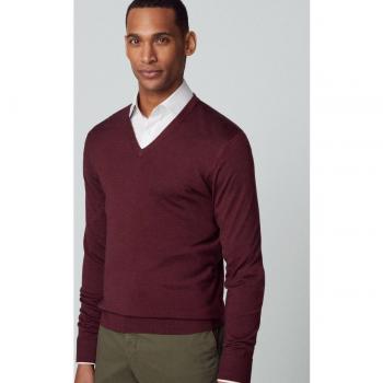Jersey de lana Gmd Merino Silk V Neck burd