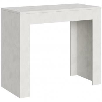 Consola extensible 90x42/198 cm efecto madera blanco espatulado Itamoby