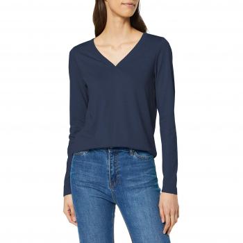 Esprit 039ee1k011 Camisa Manga Larga, Azul