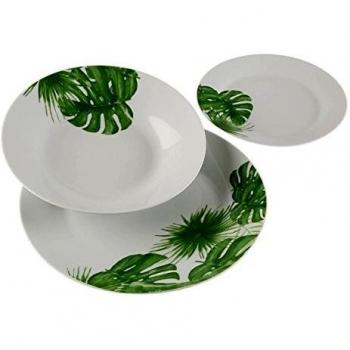 Vajilla de Porcelana Versa New Leaves - 18 Piezas