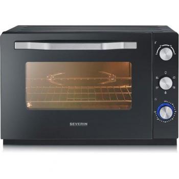 Severin TO 2073 Horno Tostador XXL con Convección, 60 Litros, Grill, Asador Giratorio, Piedra para Pizza, Temporizador, Termostato Ajustable, 2200