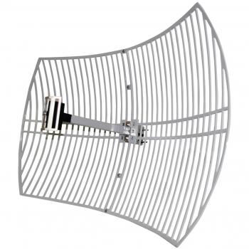 LogiLink WL0097 - Antena (2.4 GHz, para fuera, Grid Parabolic type, 24dBi, N-type hembra conector)