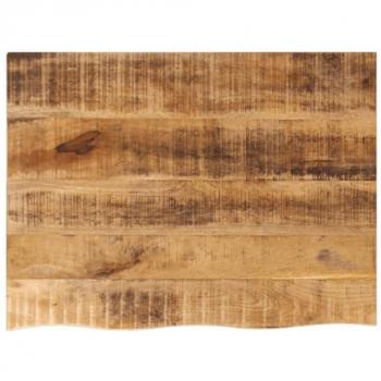 Tablero de mesa 90x60x3,8 cm borde natural madera maciza de mango