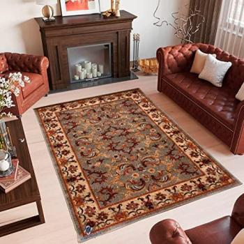 Alfombra Clásica Iberia de Pelo Corto en Polipropileno Frisse 100% Lavable - Varias Medidas para Salón, Habitación o Comedor