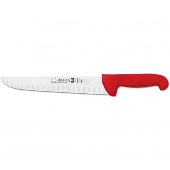 Cuchillo Carnicero Alveolado 26 cm - 3 Claveles Proflex