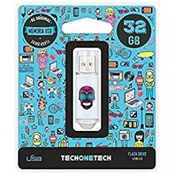 Techonetech PENDRIVE 32GB TECH ONE TECH Calavera Maya, multicolor