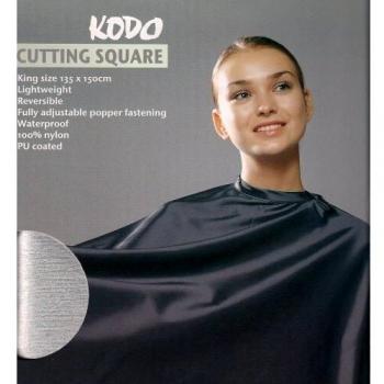 Kodo impermeable reversible king size corte cuadrado negro/plata