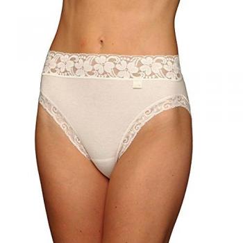 Braga Avet 3324 de algodón con encaje en la cintura, color blanco