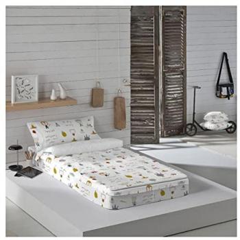 Saco Nórdico Infantil 100% Algodón con Relleno Jugar Reversible Haciendo el Indio para Cama de 105 cm (105x190/200 cm) Fabricado en España